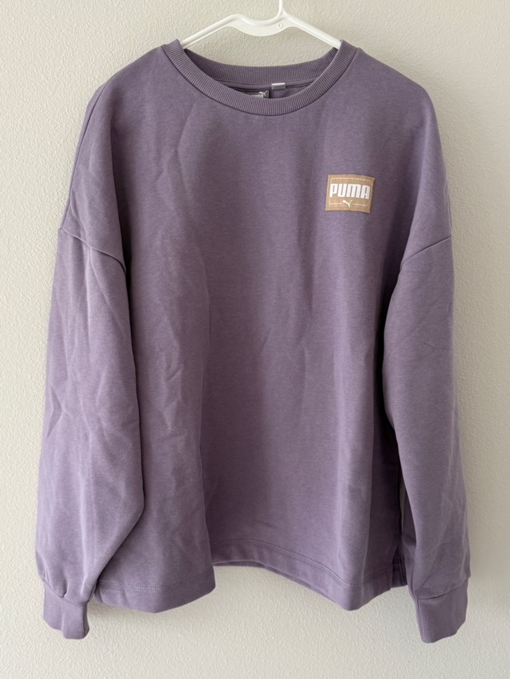 Puma Lilac Purple Crew Neck Pullover Sweatshirt Women’s XL well made comfortable